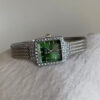 Vintage Style Emerald Green Square Face Bracelet Watch
