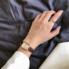 Classic Black/Brown/Green Square Leather Watch
