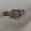 Dainty Green Small Square Face Women’s Watch