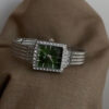 Vintage Style Emerald Green Square Face Bracelet Watch