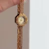 Chic golden Chain Watch With Octagonal Dial