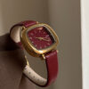 Women's Square Face Brown/Black/White Leather Watch