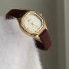 Classic Style Square Face Black/Brown Leather Women‘s Watch