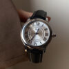 Classic Brown/Black Round Genuine Leather Women's Watch