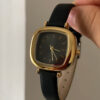 Women's Square Face Brown/Black/White Leather Watch