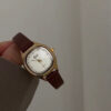 Classic Style Square Face Black/Brown Leather Women‘s Watch