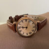 Vintage Style Brown Round Leather Women's Watch