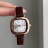 Women's Square Face Brown/Black/White Leather Watch