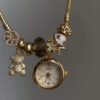 Dainty Gold Round Charms Bracelet Watch