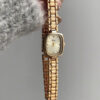 Classic Gold Square Face Bracelet Watch For Women