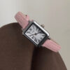 Rectangle Roman Numeral Dial Pink/Brown Leather Watch