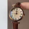 Vintage Style Brown Round Leather Women's Watch