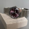 Pink/Purple Round Face Silver Bracelet Ladies Watch