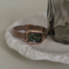 Dainty Green Small Square Face Women’s Watch