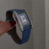 Classic Blue/Green Rectangle Genuine Leather Ladies Watch