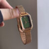 Dainty Green Small Square Face Women’s Watch