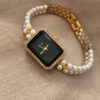 Dainty Style Rectangle Face Gold/Silver Women's Watch