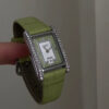 Classic Blue/Green Rectangle Genuine Leather Ladies Watch