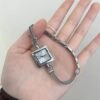 Minimalist Style Gold/Silver Square Face Bracelet Watch