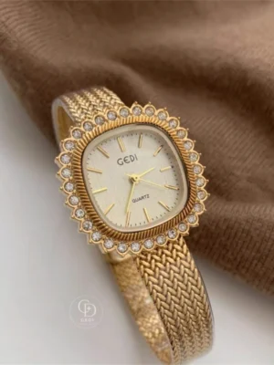 Chic Gold/Silver Square Fringe Stainless Steel Watch