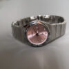 Pink/Purple Round Face Silver Bracelet Ladies Watch