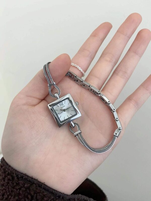 Minimalist Style Gold/Silver Square Face Bracelet Watch