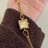 Minimalist Style Gold/Silver Square Face Bracelet Watch