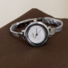 Minimalist Style Silver Round Face Watch for Women