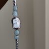 Chic Rose Gold/Blue Oval Face Gold/Silver Bracelet Watch