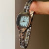 Minimalist Blue Square Face Watch for Women