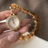 Handmade Natural Stone Yellow Crystal Watch for Women