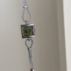 Minimalist Style Silver and Green Square Face Bracelet Watch