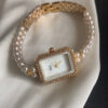 Dainty Style Rectangle Face Gold/Silver Women's Watch