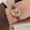 Vintage Style Square Face Brown Leather Women's Watch