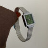 Vintage Style Emerald Green Square Face Bracelet Watch