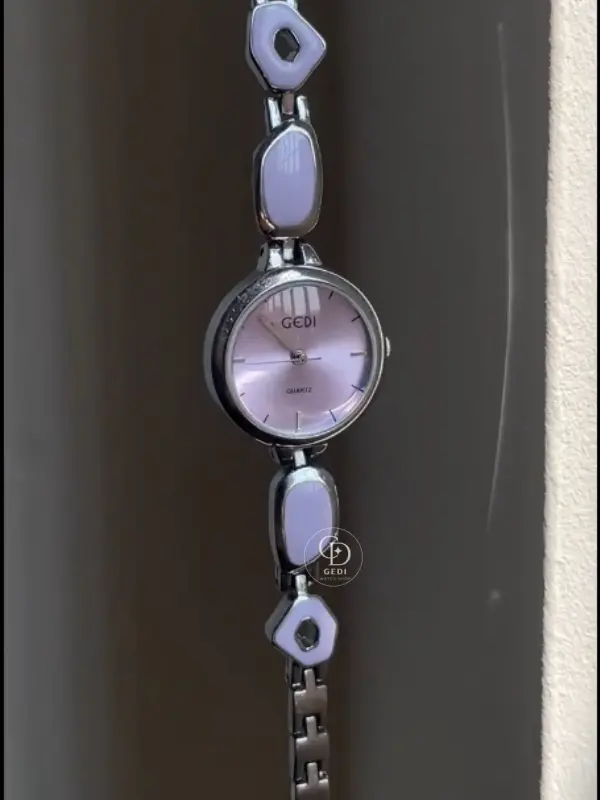 Handmade Purple Bracelet Women's Watch Purple Dial Watch