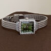Vintage Style Emerald Green Square Face Bracelet Watch