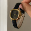 Women's Square Face Brown/Black/White Leather Watch