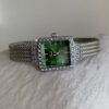 Vintage Style Emerald Green Square Face Bracelet Watch