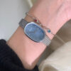 Minimalist Mother of Pearl Oval Face Bracelet Watch