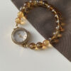 Handmade Natural Stone Yellow Crystal Watch for Women