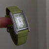 Classic Blue/Green Rectangle Genuine Leather Ladies Watch