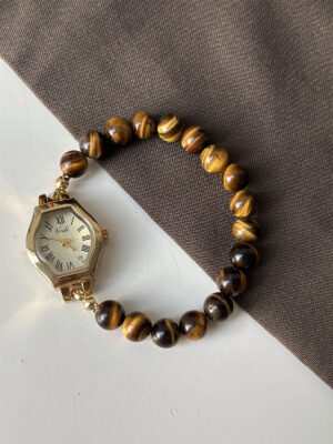 Handmade Natural Stone Tiger’s Eye Watch for Women