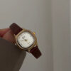 Classic Style Square Face Black/Brown Leather Women‘s Watch