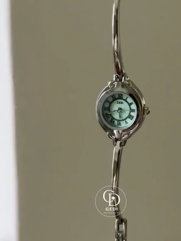 Silver Watch for Petite Wrist Vintage Roman Numeral Women's Watch