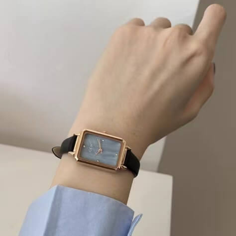 Minimalist Style Brown/Black Square Women’s Watch