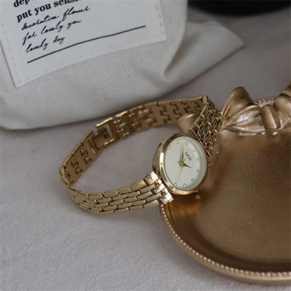 Chic Style Gold/Silver Round Bracelet Ladies Watch