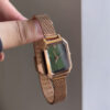 Dainty Green Small Square Face Women’s Watch