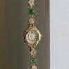 Vintage Gold Oval Small Face Bracelet Watch for Women