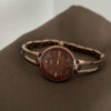 Minimalist Black/White Round Face Silver Bracelet Watch
